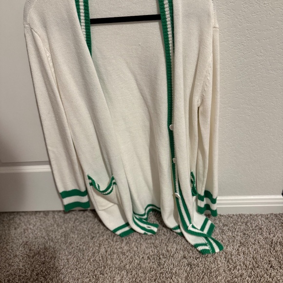 Show Me Your Mumu Lambert Cardigan in Green Stripe Knit - Picture 3 of 3